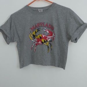 Cropped UMD game day tee